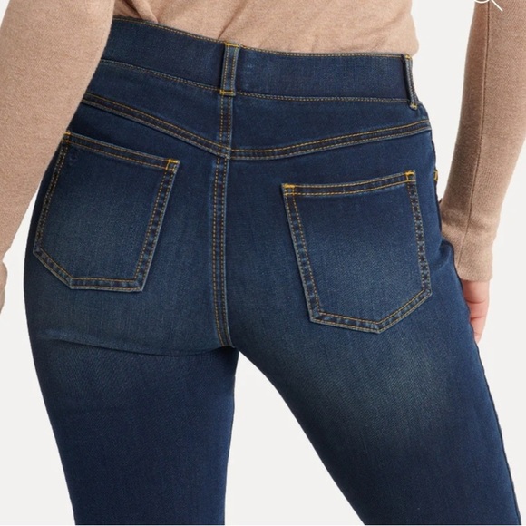 Betabrand Cotton Viscose Blend 4 Pocket Denim Pull On Woman’s Yoga Pants L - Picture 4 of 15